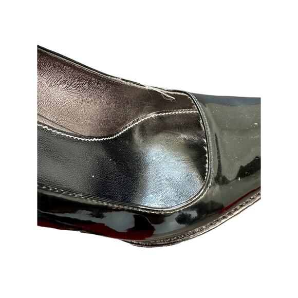 Prada Heels Black Ankle Strap Day to Night Patent Leather Pointed Toe Size 8 1/2 - Picture 6 of 13